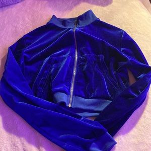 Cropped zip up sweater